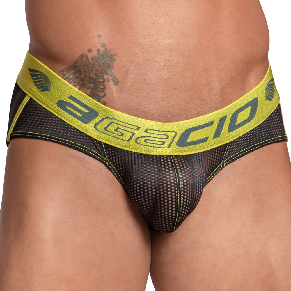 Agacio AGJ029 Mesh Back Bkini Brief - Erogenos